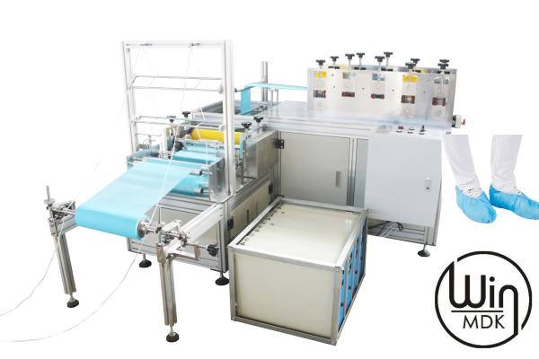 50Hz Medical Shoe Cover Machine , 3.2kw Overshoes Making Equipment
