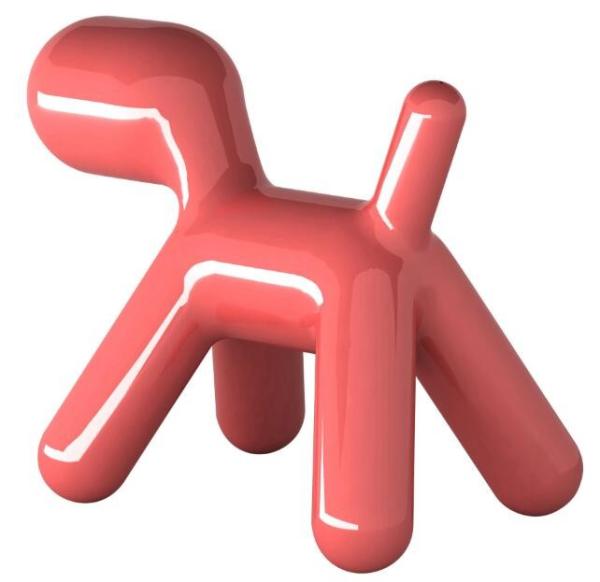 Colorful four size fiberglass fancy plastic kid chair dog shape lounge chair puppy chair