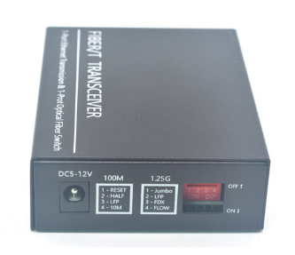 10/100/1000Base-TX to 1000Base-FX Fiber Optic Media Converter with LFP