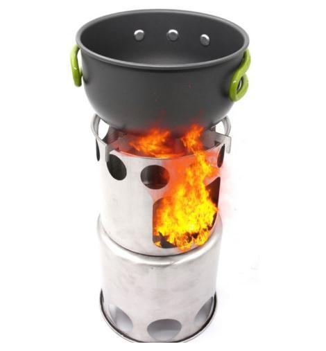 Custom Logo Titanium Tent Stove / Titanium Camp Stove 100% Recyclable Design