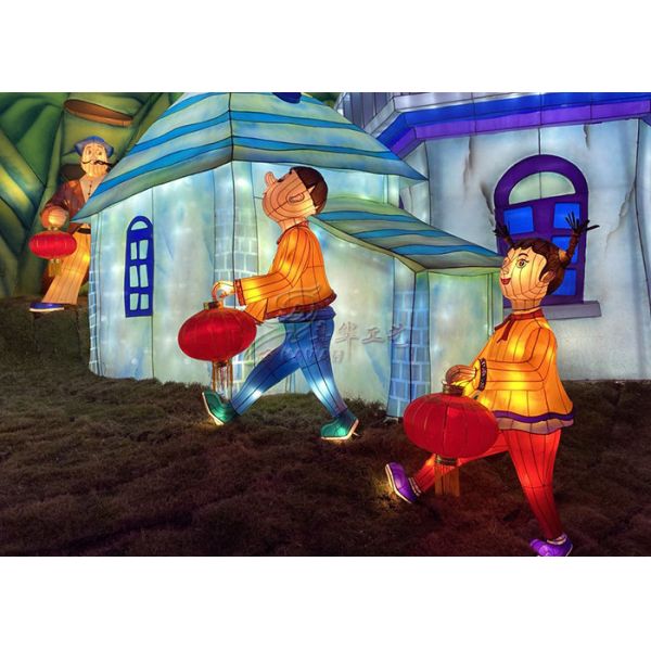 Interactive Handcrafted Lanterns Display Small Garden Character Lantern