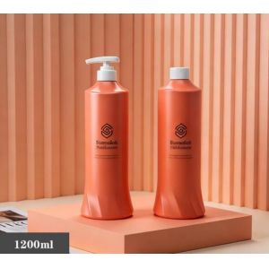 Customized Plastic Luxury Shampoo Bottles 1200ml PE Bottle