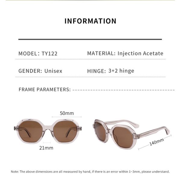 Поляризовыванные солнечные очки ацетата женщин круглые подгоняют слепимость логотипа анти-