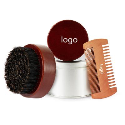 Beechwood Castanho Brush Barba Redonda personalizar logotipo Barba Peito Kit