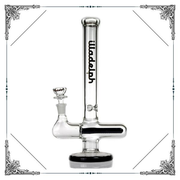 12''  Cross Style Glass Smoking Water Pipe With Inline Percolator Bongs