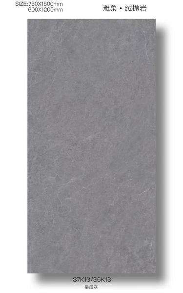 Carreaux antibactériens gris foncé 600x1200mm et sol extérieur Carreaux de porcelaine vitrée antique pour bureau et projet
