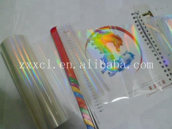 Transparent Self Adhesive BOPP Holographic Transfer Film Moisture Proof For Packaging