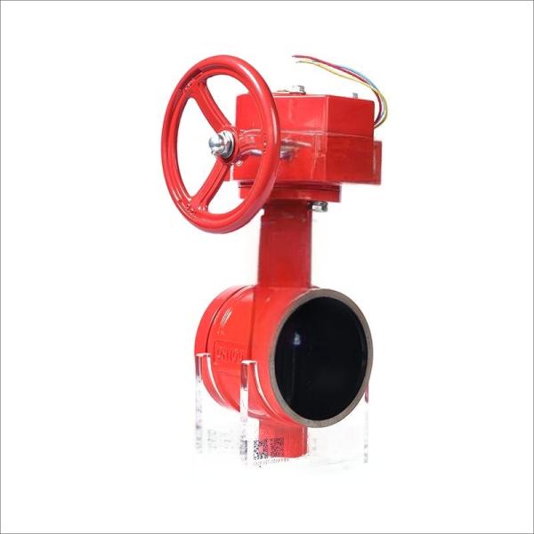 Industry Preferred Choice Pneumatic Manual Adjustment Reliable Sealing Grooved Handle Butterfly Valve