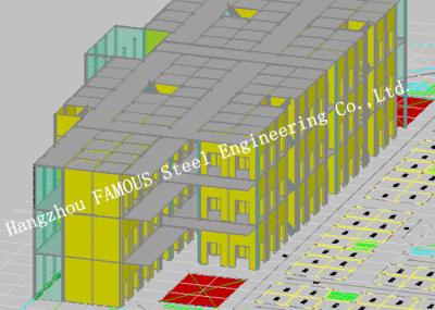 Estudos de projetos arquitetónicos e estruturais do baixo projeto comercial da construção da construção de aço da elevação
