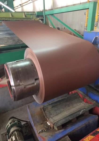 Many colors thickness 0.12 to 1.0mm Matt color coated steel coil PPGI DX51D