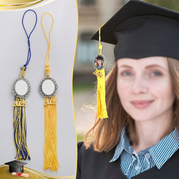 Double Sided Printing Sublimation Graduation Tassel Photo Charm For Graduation Cap Custom Graduation Tassel Charms