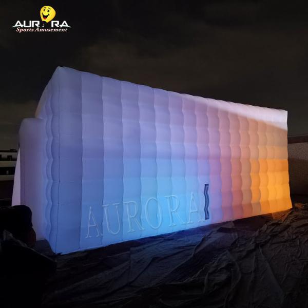 4x4m Party PVC Inflatable Disco Tent Cube Air Dome Building With LED Light EN71