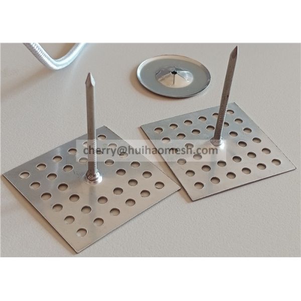 12 Gauge Insulation Pin Bonding Fasteners With Perforated Base