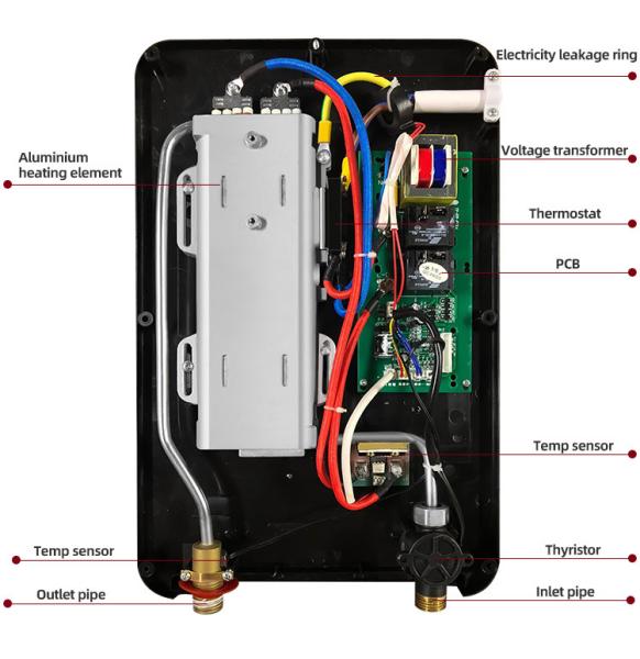 Bathroom / Kitchen Modern Hot Water Heater Wall Mount 8000W / 8500W