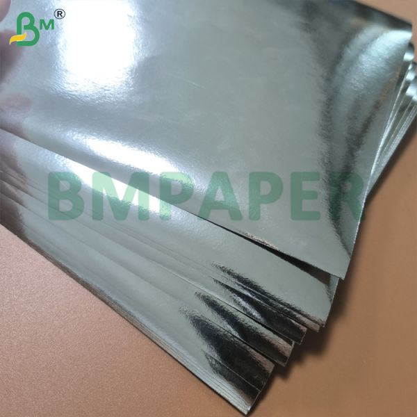Recycled 70gsm 85gsm Single Side Metallized Silver Kraft Paper Roll Recycled 70gsm 85gsm Single Side Metallized Silver Kraft Paper Roll
