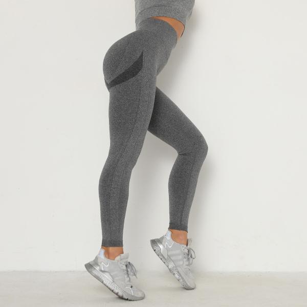 Seamless knitted tights yoga pants sports running pants women