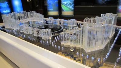 Transparent Architectural Scale Model Multi Building Scale Model For Real Estate