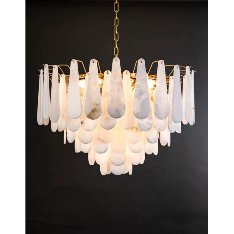 Modern Minimalist Alabaster Chandelier Living Room Chandeliers Light Luxury Villa Dining Room Bedroom Decorative Pendant Lamp