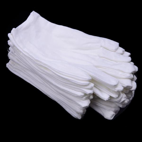 30% Polyester 70% White Cotton White Parade Gloves OEM