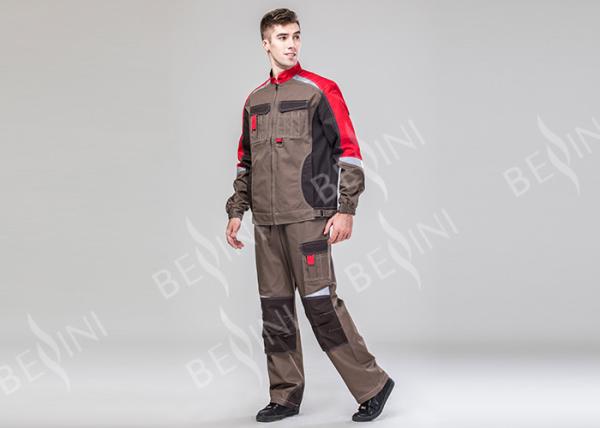 65% Polyester 35% Cotton Protective Work Clothing For Male With Elastic Band