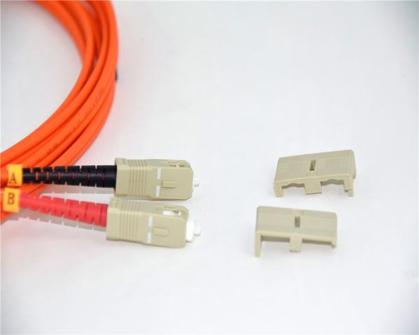 LSZH 2.0mm Fiber Optic Patch Cable 3ft SC To Duplex OM2 Multimode Red Color