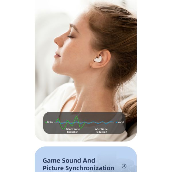 Беспроводные носимые стерео наушники с BT 5.3 и AI Call Noise Cancelling 30H Playtime