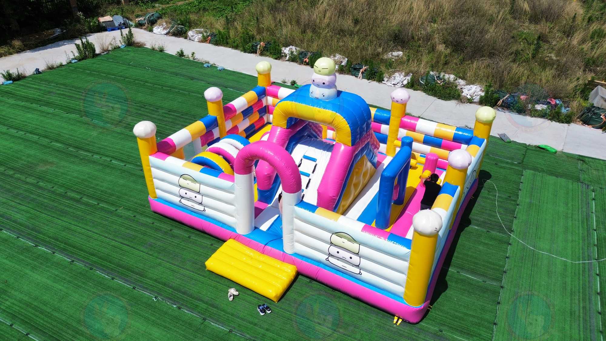 Custom Inflatable Bounce House Slide Combo Kids Fun Park Inflatable Castle Cartoon Theme Playground Party Castle Rental Event Play Structure