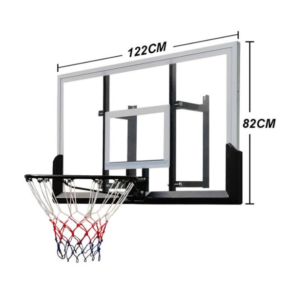 110 cm Adult kids wall mounted basketball hoop backboard and rim