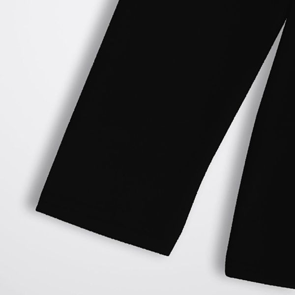 CEM ODM Women Tops Round Neck Black Dark Gray Long Sleeve Top