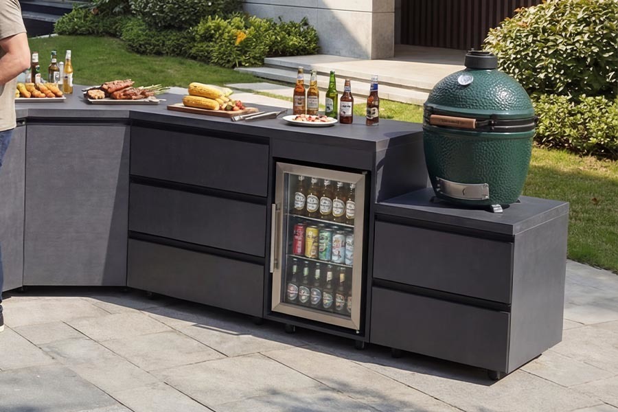 Weatherproof Aluminum Composite Outdoor Bbq Kitchen Units IP67 Waterproof UV Resistant