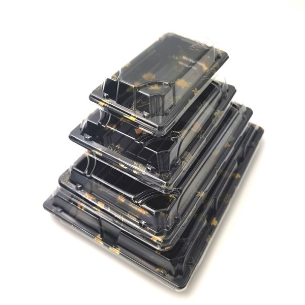 Sushi en plastique jetables Tray With Transparent Lid de picoseconde