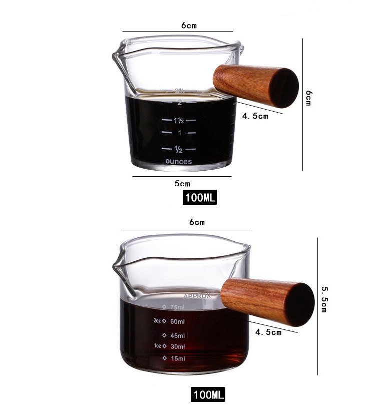 кувшин толкотни аксессуаров 8oz Barista чая кофе стопки эспрессо 75ml