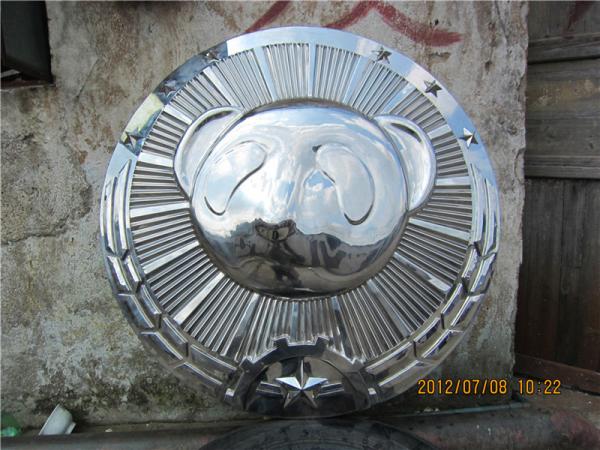 Panda Head Abstract Animal Sculpture , Polished Surface Wall Hanging Metal Sculptures