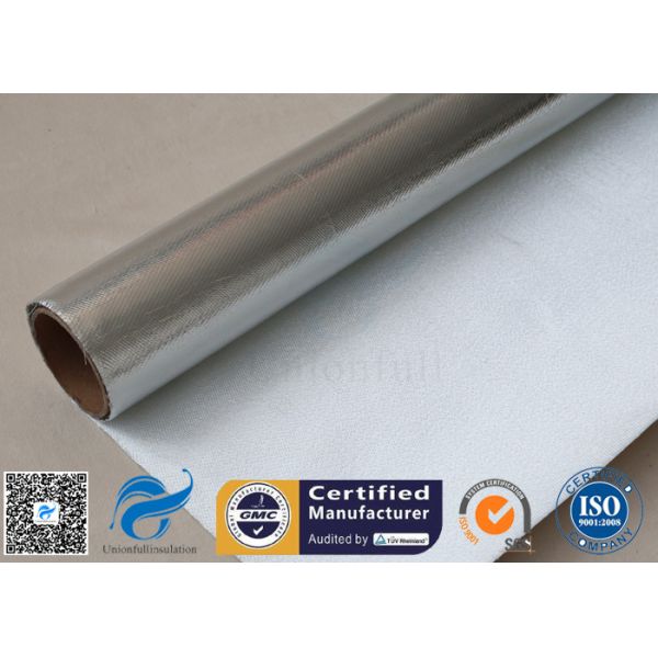 Heat Reflective 0.9mm Aluminium Foil Fiberglass Silver Coated Fabric Pipe Insulation