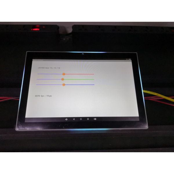 Customized LED Light Kiosk Panel Android 10 Wall Mounted POE Tablet Ethernet Port NFC Reader Touch Screen