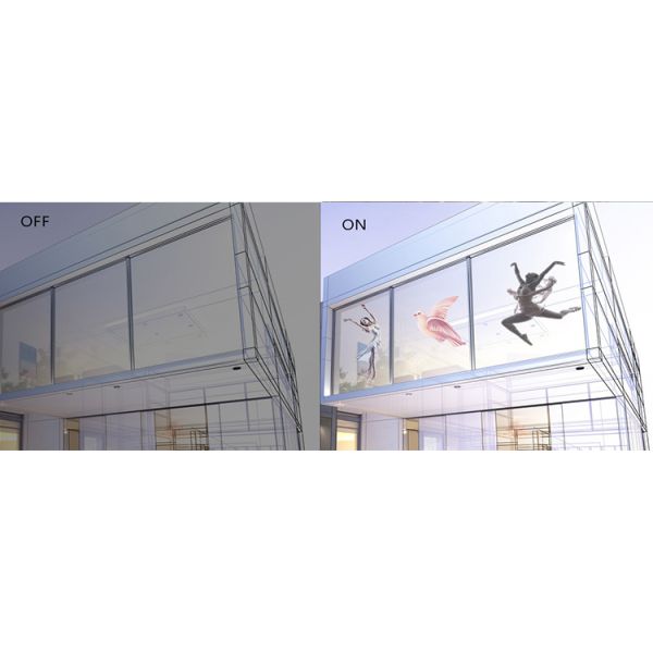 Customized P7.8mm Soft Led Transparent Film Screen Stick On Window Glass