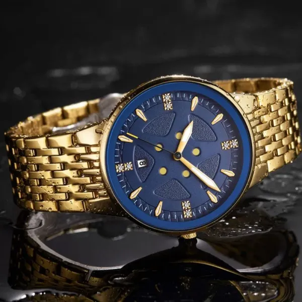 Waterproof Stainless Steel Chronograph Watch Thin Calendar Automatic Mechanical Watch