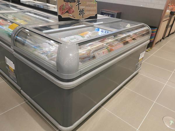 Frozen Food Refrigerated Supermarket Island Freezer