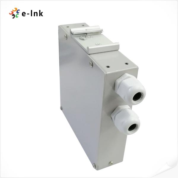 Caixa de junção de fibras DIN-Rail de 6 portas - Durável, compatível com FC/SC/ST/LC, junção de 12 fibras