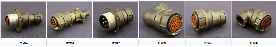 MIL Circular Connector Russian 2PM Standard with Threaded Connection Glass-Sintered Insulation and High-Temperature Resistance