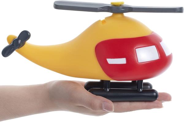 Mealheiro material da moeda da cor vermelha do ABS do helicóptero para o jogo das crianças