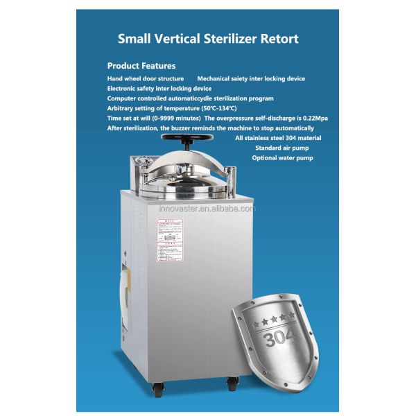 Vertical Small Sterilizer Retort for Canned Food Electrical Heating and Direct Steam
