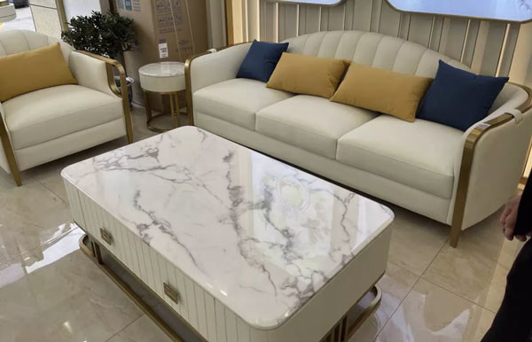 Las mesas de centro de lujo de los muebles caseros de la sala de estar vetean el cuadro de centro 1400X800X440m m