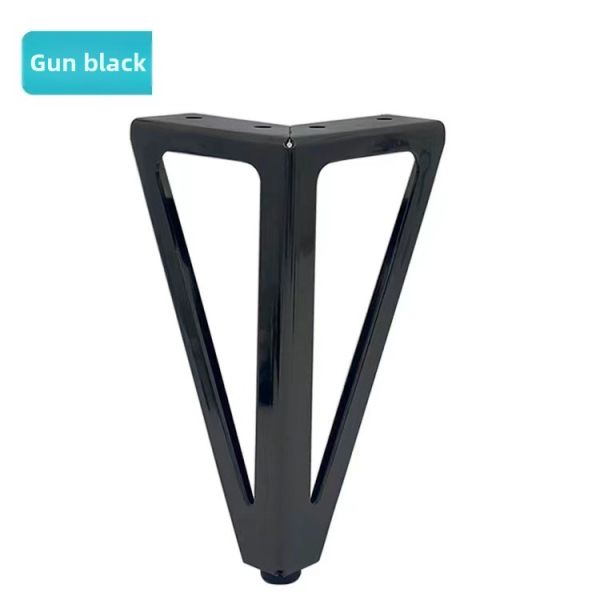 Wanjusheng Iron Feet TV Cabinet Metal Table Sofa Legs 15cm Triangular Design Matte Black Gold Furniture Legs
