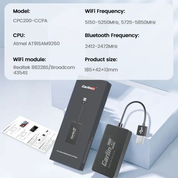 CCPA Multimedia Wireless Android Auto Carplay USB Dongle For Android 4.4+ Head Unit