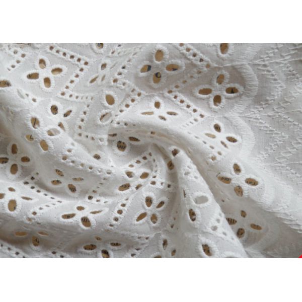 Африканская Бридал ткань шнурка отверстии хлопка, вышитая ткань занавеса шнурка хлопка