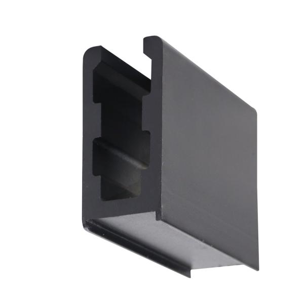 Aluminum U Channel Glass Railing Laser Cutting Profile for Frameless Fence Handrail