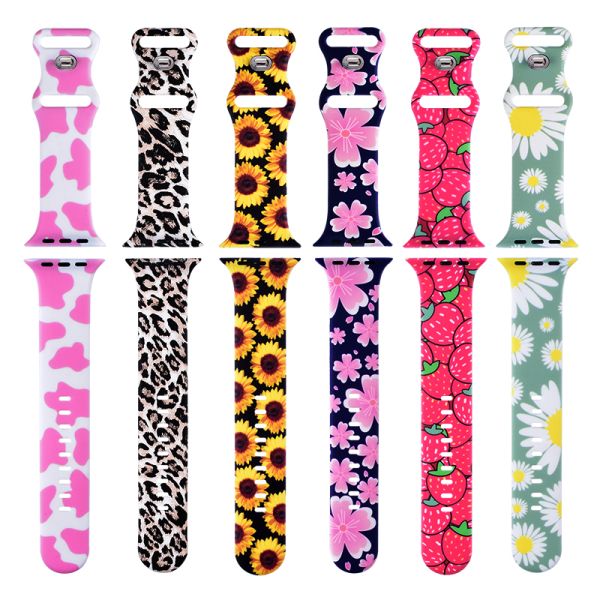 22mm Printed Silicone Watch Band · Compatible With Apple Watch | Ample Stock - China Wholesaler SHX