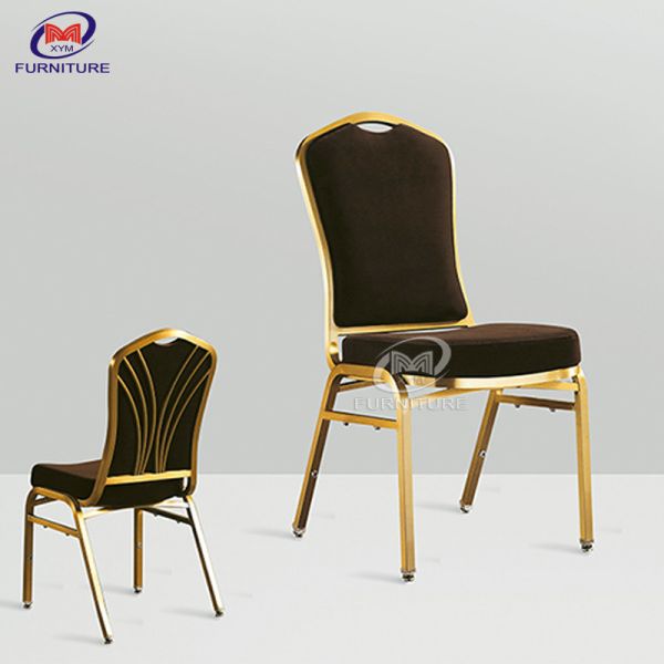 Stackable Velvet Tufted Hotel Banquet Chair Fabric For Wedding Dining