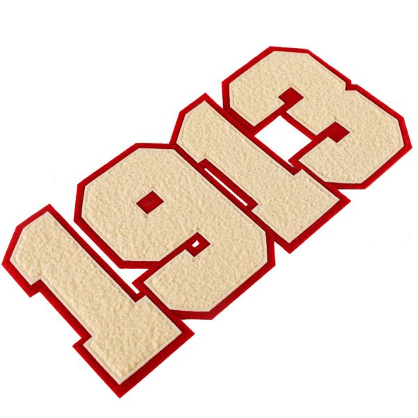 PANTONE Colors Iron On Chenille Letters Patches for Clothing Embroidery Patches